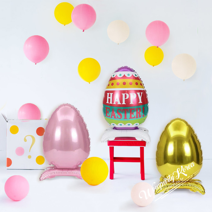 부활절 스탠딩 에그 풍선세트(핑크)