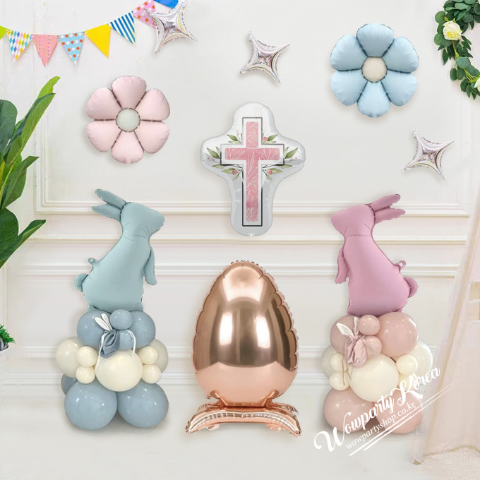부활절 토끼 기둥 이스터 세트(로즈골드)
