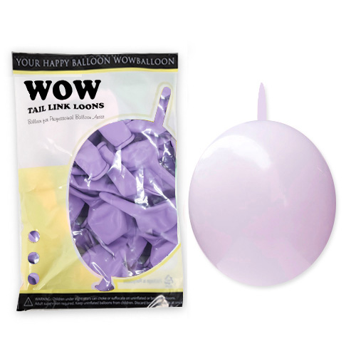 와우링커룬 12인치 마카롱 라일락 (50개)