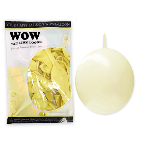 와우링커룬 12인치 마카롱 옐로우 (50개)