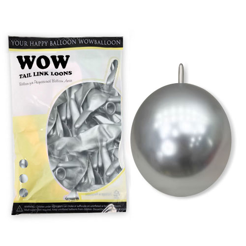 와우링커룬 6인치 크롬 실버 (50개)