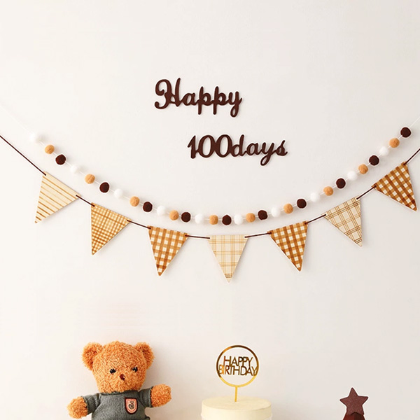 100일 삼각배너 기념파티 세트