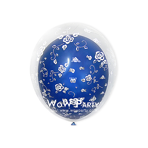 41센치 꽃전체인쇄클리어 낱개(sempertex) 5개