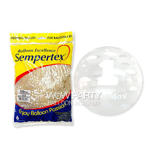 셈퍼텍스 30센치 1stCloud(클리어화이트) 100개