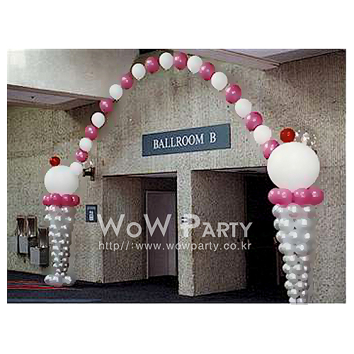 3피트원형기둥아치데코