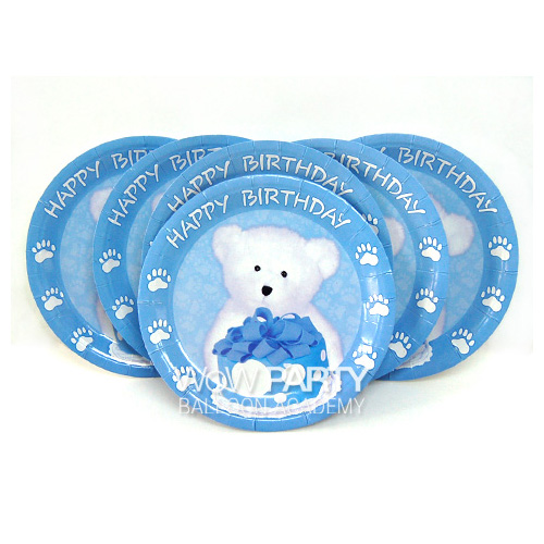 블루곰돌이종이접시(6ea)