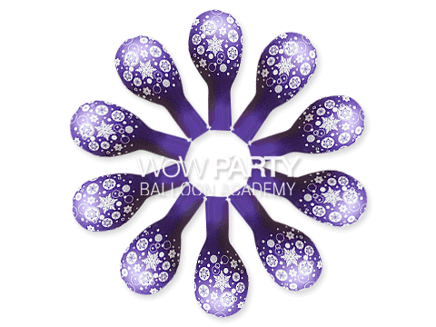 30센치SnowFlakes(퍼플)10개