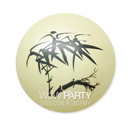 전통인쇄풍선 수묵화(펄아이보리)10개-양면인쇄