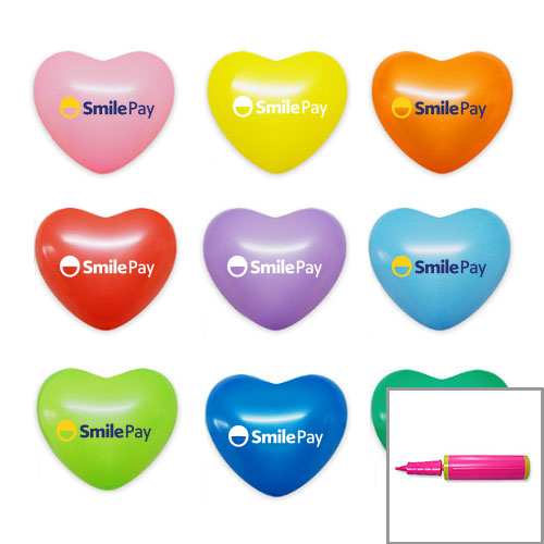 인쇄풍선E02(하트1000개/손펌프포함)