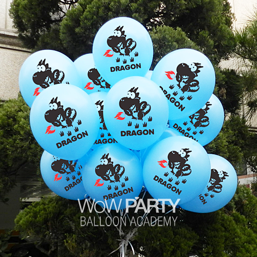 불뿜는용 헬륨풍선30개(라이트블루)택배발송