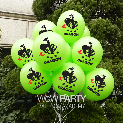 불뿜는용 헬륨풍선30개(라임그린)택배발송