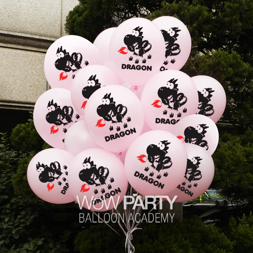 불뿜는용 헬륨풍선30개(핑크)택배발송