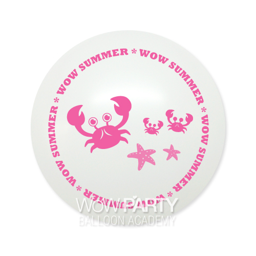 30센티 꽃게풍선 10개(로즈인쇄)