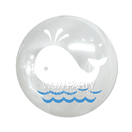 30센티 물결돌고래 클리어 10개(화이트)