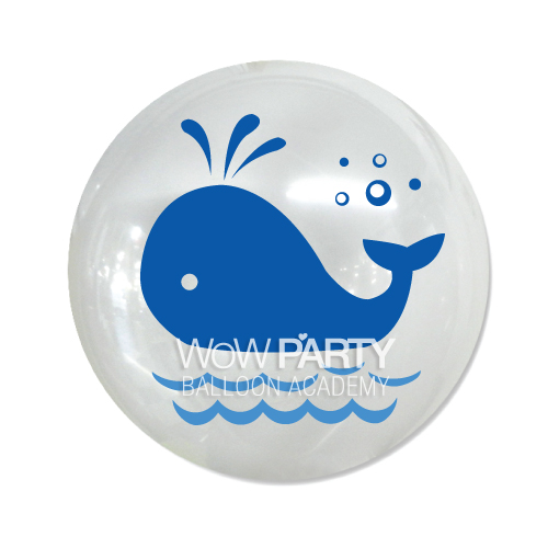 30센티 물결돌고래 클리어 10개(블루)