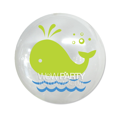 30센티 물결돌고래10개 클리어 (라임그린)