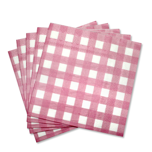 핑크체크냅킨
