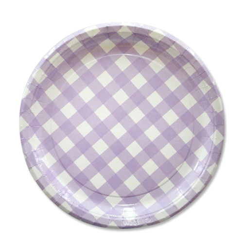 라일락체크접시 9인치