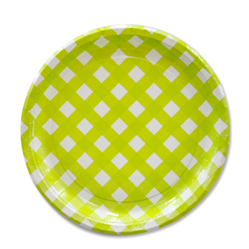 라임체크접시 9인치