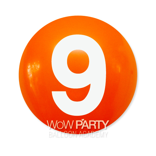 와우30센티 숫자-9(오렌지)10개