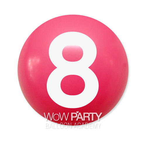 와우30센티 숫자-8(로즈)10개