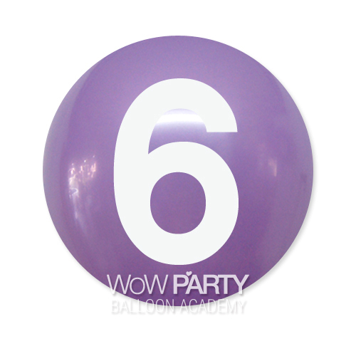 와우30센티 숫자-6(라벤다)10개