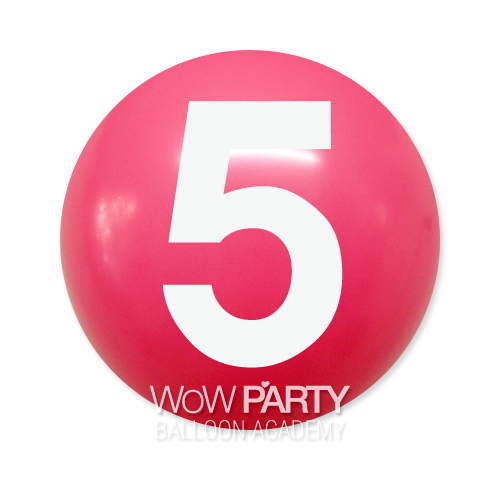 와우30센티 숫자-5(로즈)10개