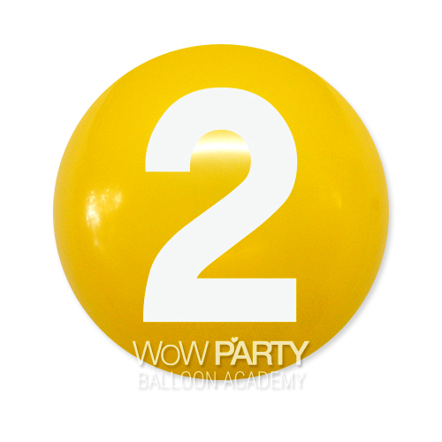 와우30센티 숫자-2(옐로우)10개