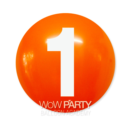 와우30센티 숫자-1(오렌지)10개