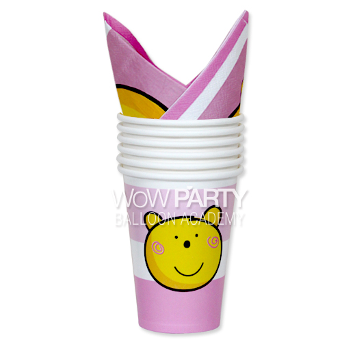 죠이베어핑크종이컵(6ea)