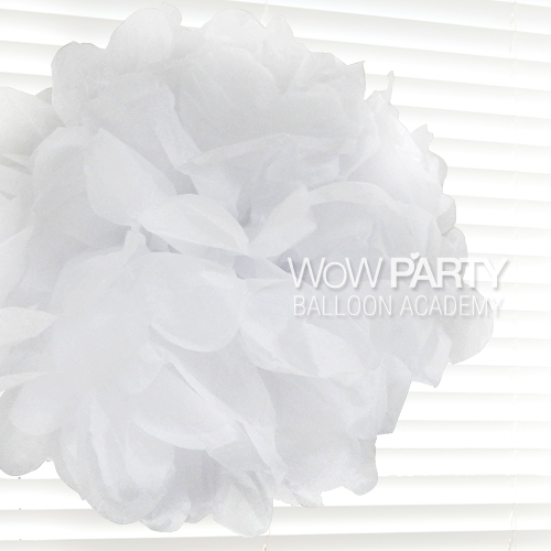 폼폼모빌(꽃볼) 20cm_화이트