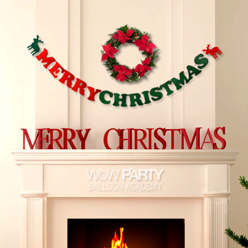 크리스마스 대문자(레드)  펠트가랜드 (이니셜루돌프A)