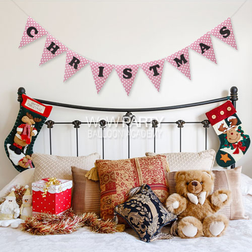 크리스마스 펠트가랜드 (이니셜핑크도트)