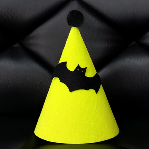 할로윈 블랙박쥐(형광) 펠트고깔