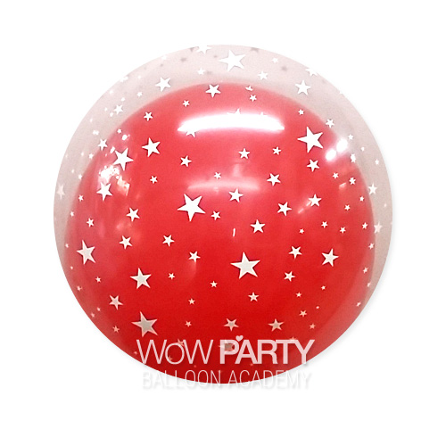 30cm 별인쇄(클리어) 10개