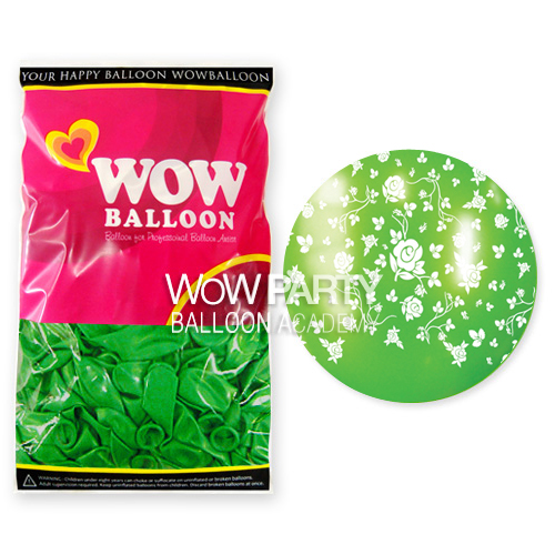 30센티 꽃인쇄(펄글래스그린) 50개