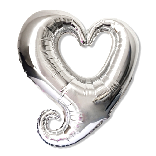 30인치 하트패턴 실버