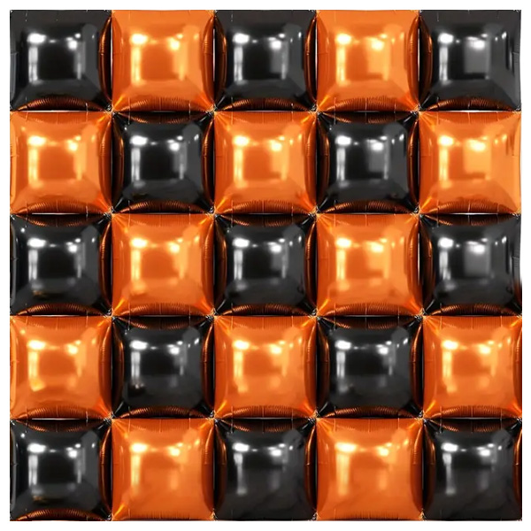 사각 백그라운드 양면 (블랙&오렌지) 1개