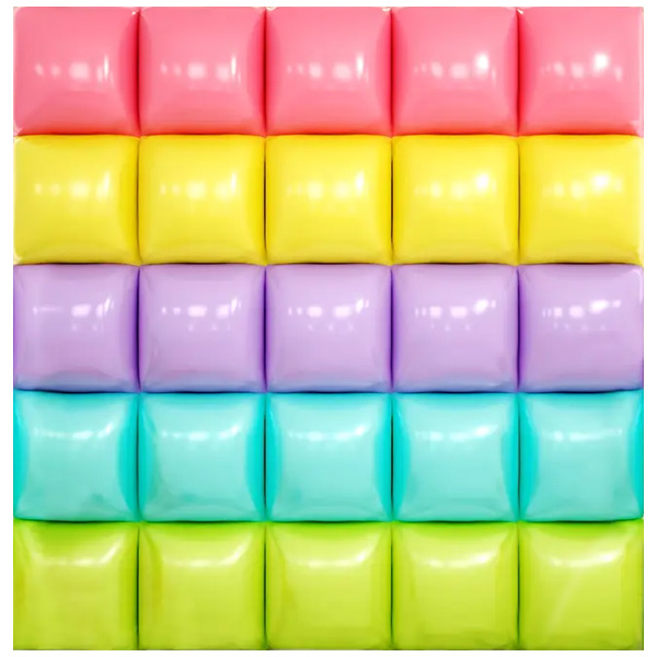 사각 백그라운드 양면 (무지개) 1개