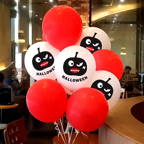 할로윈 호박 맞을래 (화이트) 헬륨풍선 30개(인쇄15개/베이스15개)/50개(인쇄25개/베이스25개) 택배발송