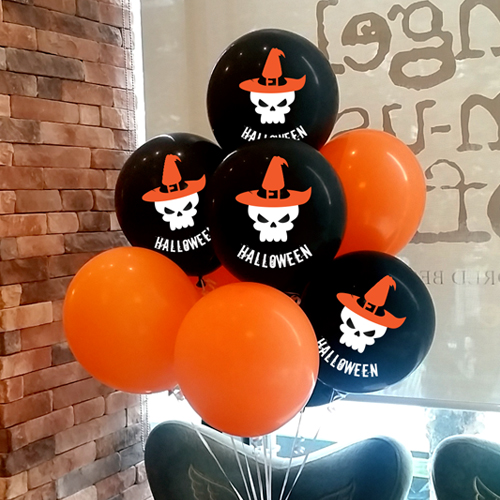 해골모자(블랙) 헬륨풍선 30개(인쇄15개/베이스15개)/50개(인쇄25개/베이스25개)
