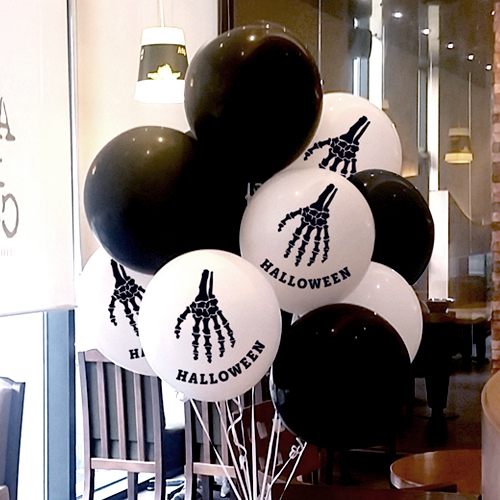 해골손(화이트) 헬륨풍선 30개(인쇄15개/베이스15개)/50개(인쇄25개/베이스25개)