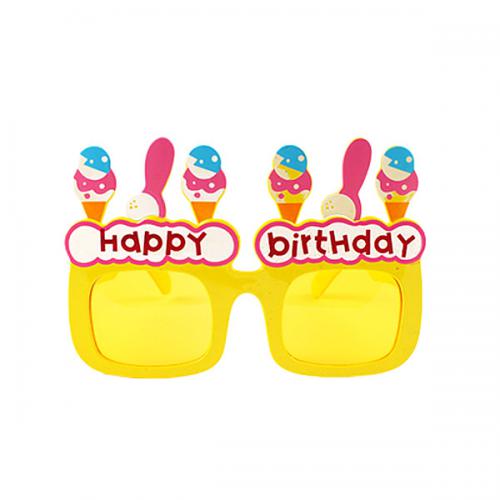 아이스크림 생일안경(옐로우)(N)
