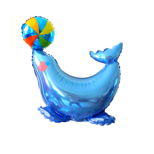 (소형) 공놀이 물개 풍선(블루)-자동실링 