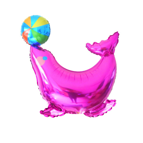(소형) 공놀이 물개 풍선(핑크)-자동실링