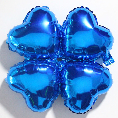 하트4잎 은박풍선 (블루)