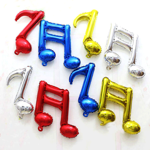 8분음표호일(골드) 풍선장식 은박호일풍선 음악기호