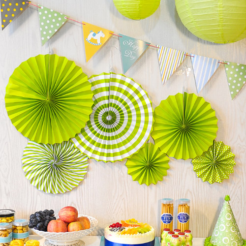 러블리 종이가랜드(그린)(6pc)