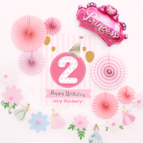 해피벌스데이 프린세스 왕관(핑크)