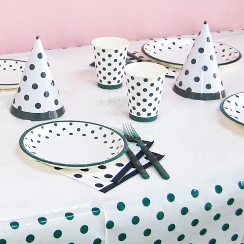라인도트 그린 테이블웨어 6인용 세트